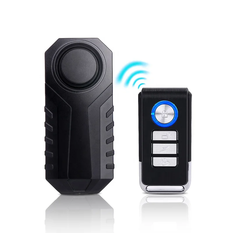 

Waterproof Battery Supply 113dB Wireless Remote Control bicycle alarm Vibration Sensor alarm bike anti-theft bike alarm