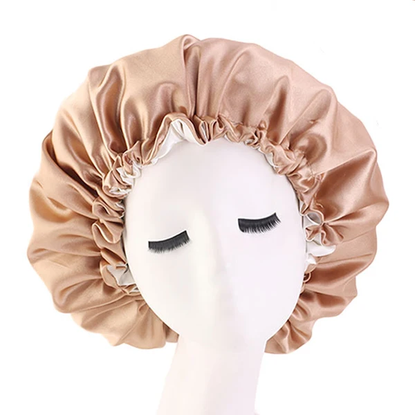 

Song May Women Hair Beauty Sleep Hat Silk Hat Custom Satin Bonnets Hot Sell Oversize Solid Color Hair Tie 9 Colors Four Seasons