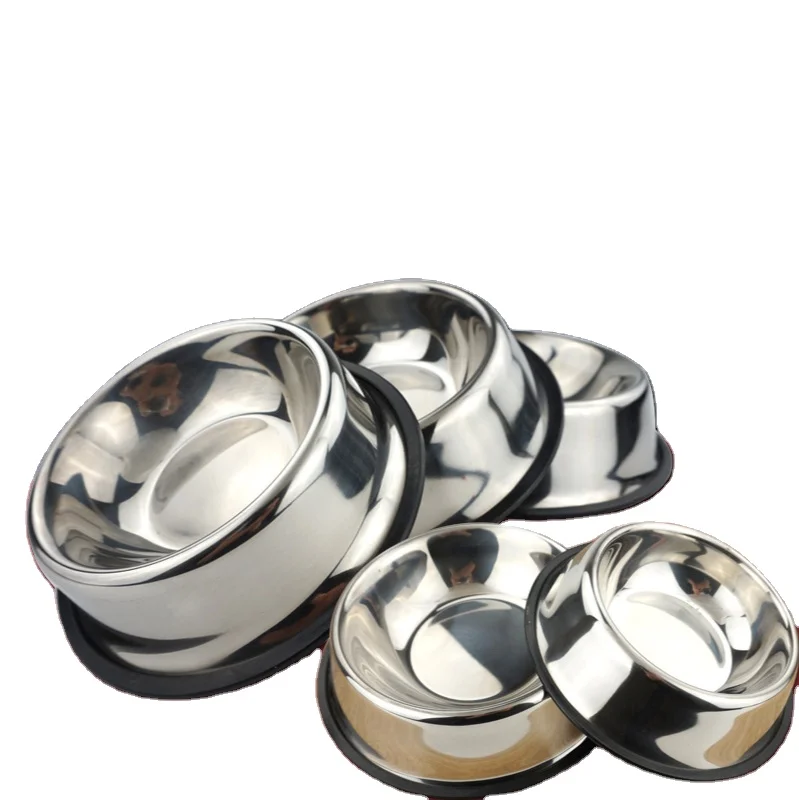 

Wholesale Non-slip Durable Stainless Steel Cat Dog Feeder Bowl Pet Feeding Watering Bowl