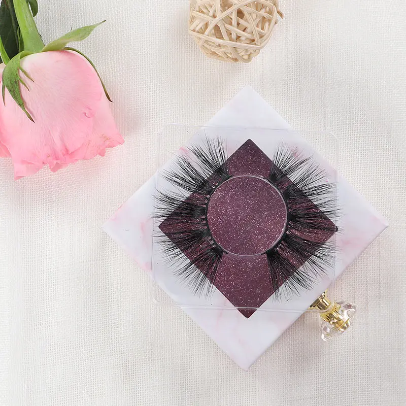 

real false eyelashes mink eyelash extensions eyelash vendor customized boxes full strip lashes 3D 25mm eye lash wholesale vendor, Black