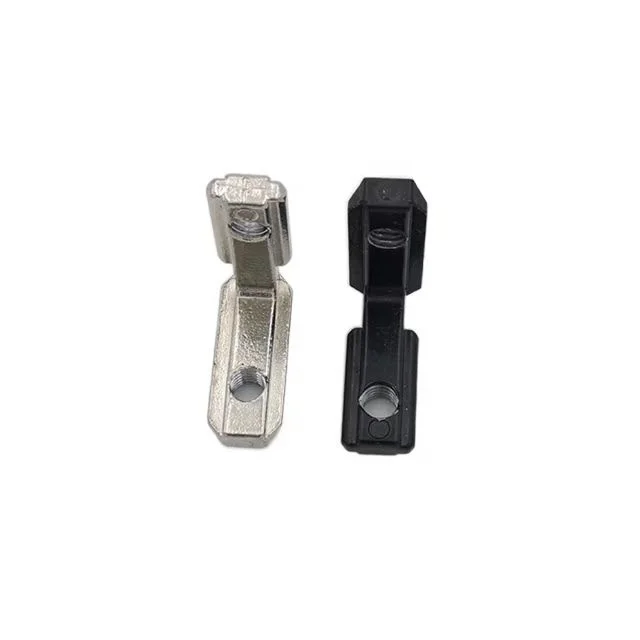 2020 Black/Silver M4 M5 T Slot L Shaped Interior Connector Joint Brackets Aluminum Profile Metal M4 M5 T Slot L Shape Bracket