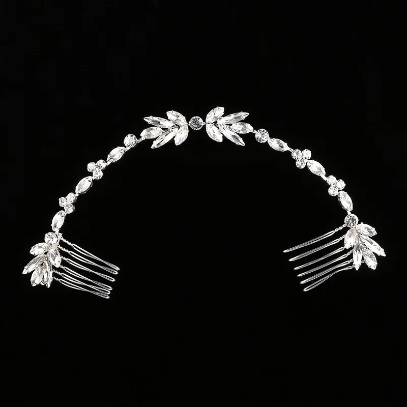 

Ebay Women Crystal Leaf Oval Flower Bridal Accessories Hair Combs Headband Wedding Headdress Wedding Hair Accessories