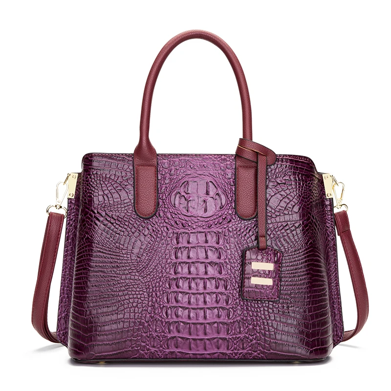 

New vintage crocodile PU leather lady bag new model designer Luxury women handbags