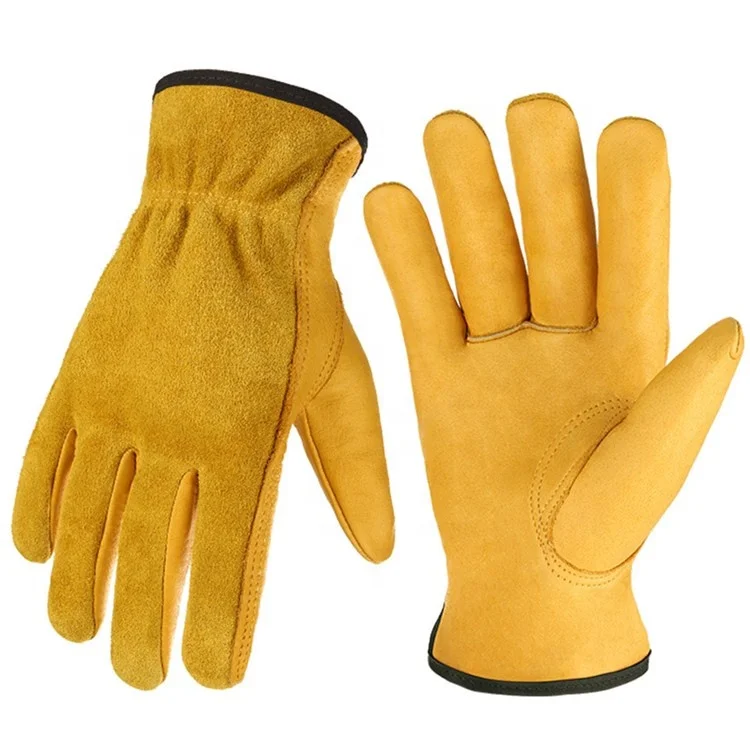 
Favor design split cow work leather mechanic gloves for hand protection and general industry 