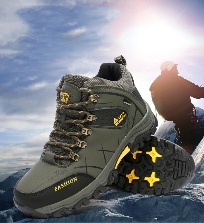 
Waterproof Comfortable Mountain Ankle Hiking Footwear winter Sneakers woodland suede safety shoes 