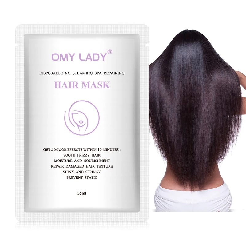 

omy lady low MOQ private label new material hair mask hat for damage hair repairing and static preventing, Mint green