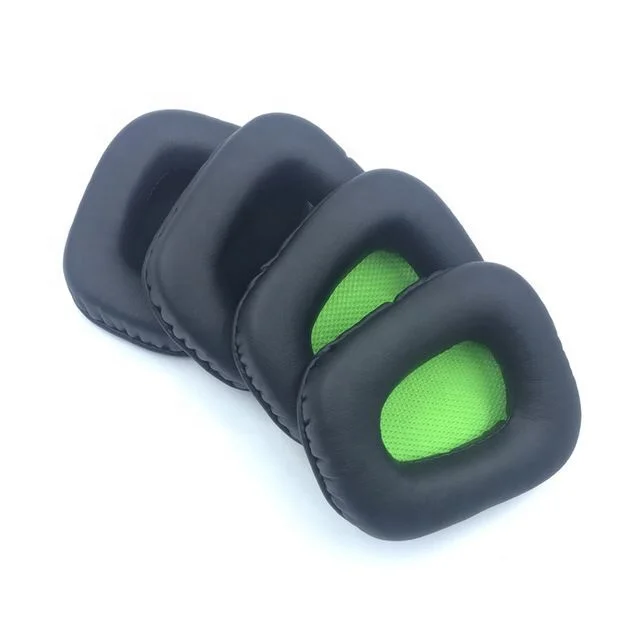 

Free Shipping Replacement Ear Pads Protein Memory Foam Ear Cushion Kit Cover for Razer Kraken Headphone, Black green