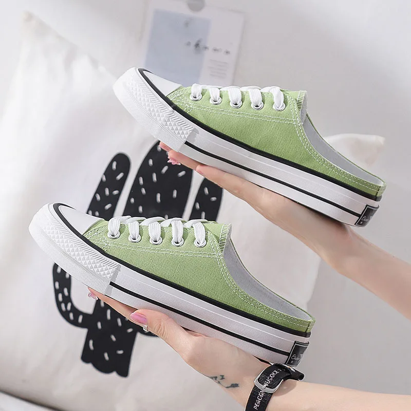 

Women Canvas Sneakers Lovers Comfortable Shoes Vulcanize Flats Casual Female Lace-up Ladies Footwear Shoes