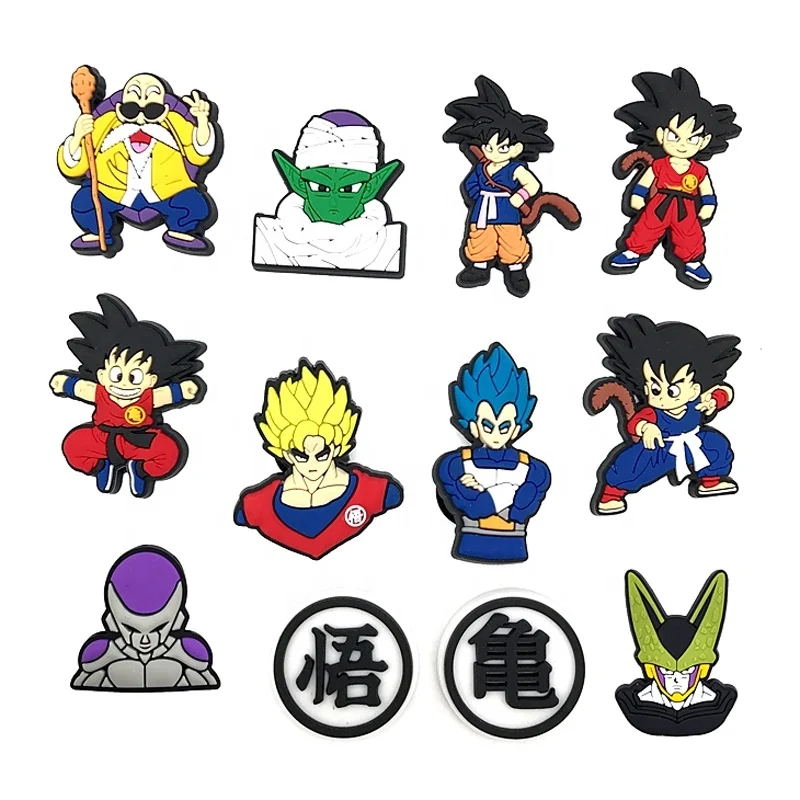 

Wholesale Dragon Ballf Soft PVC shoe charms Cartoon Clog Shoe Charm for gift clog charm 2023