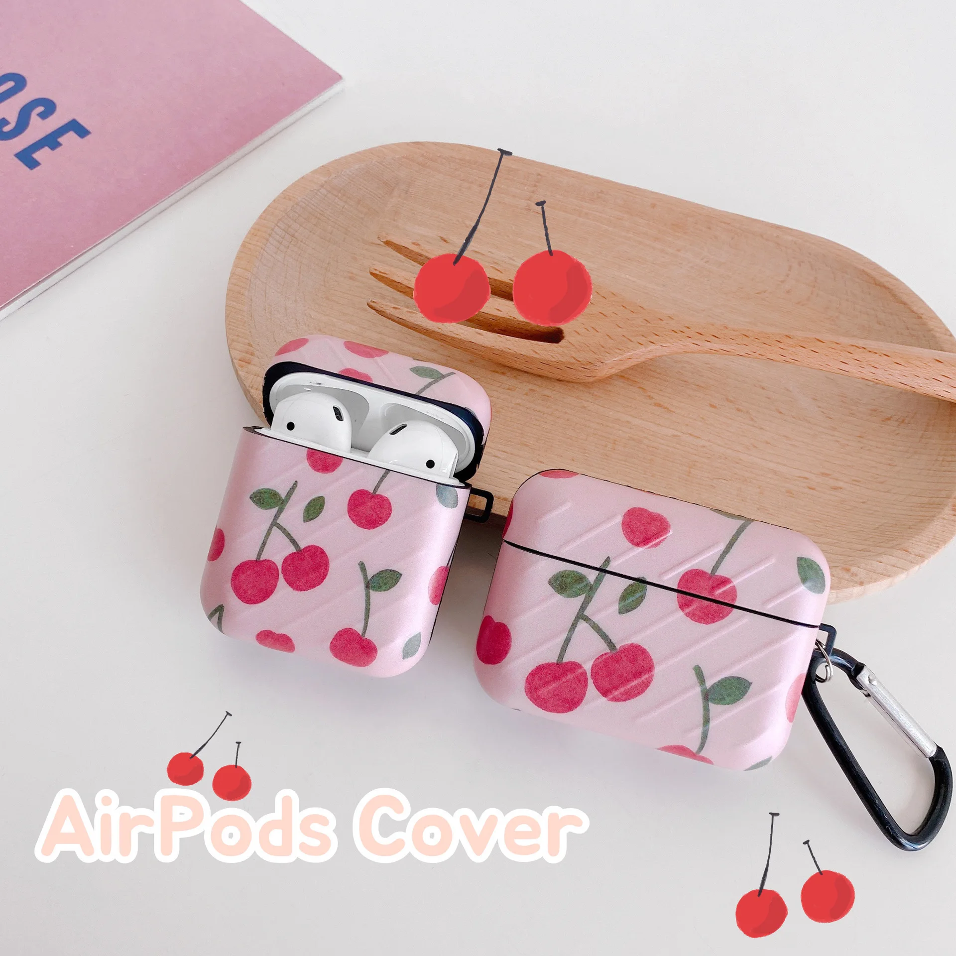 

Free Shipping Korea Korean Fruit Cherry Earphone Case for Airpods pro 1 2 Soft Headset Shell, Colorful