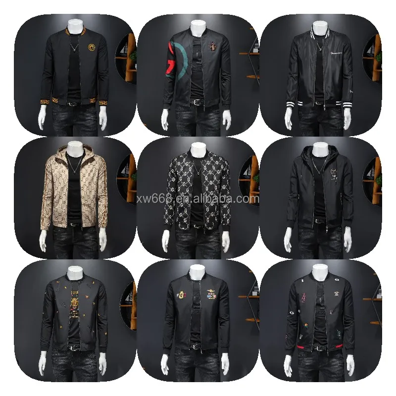 

2022 Wholesale multi-colour high quality Winter Bomber Baseball Jacket leather men's jacket and outerwear, Customized color