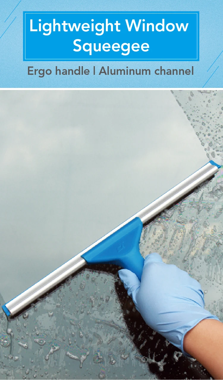 Lightweight Window Squeegee Ergo Handle Aluminum Channel Window