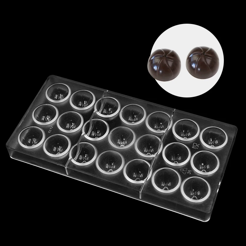 

21pcs Half Ball Clear Hard Chocolate Maker Polycarbonate Candy Mould Chocolate Mold