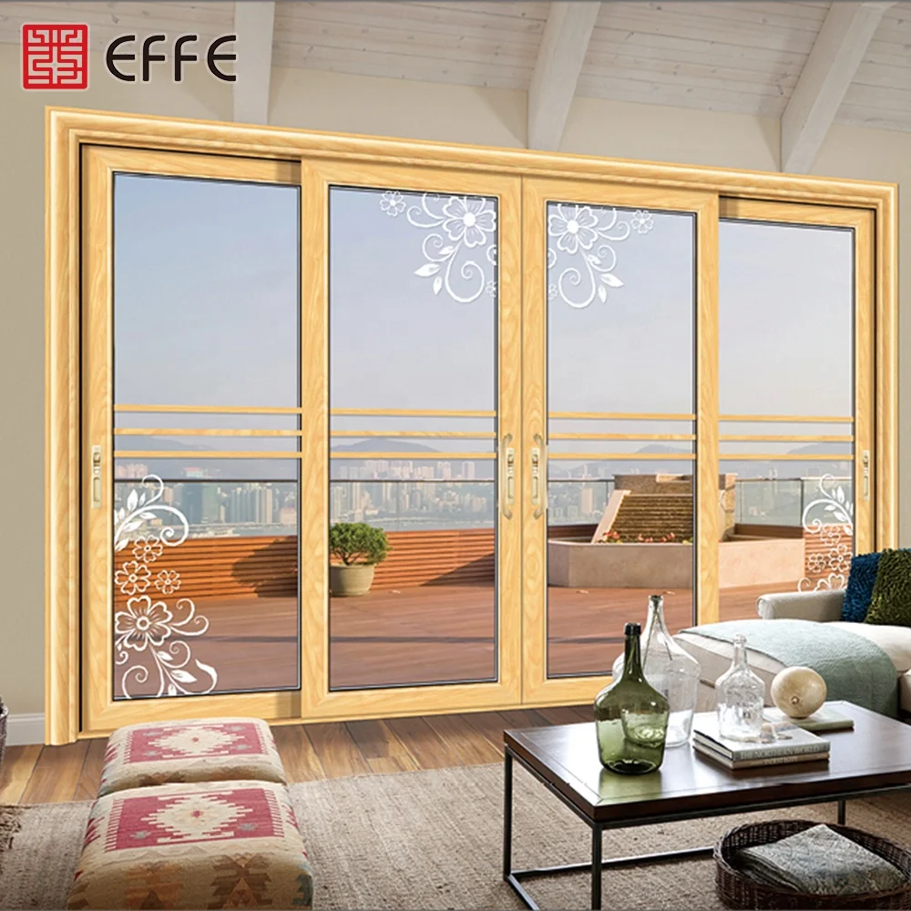 
exterior fiberglass hidden commercial hotel finished surface sliding glass doors for sale 