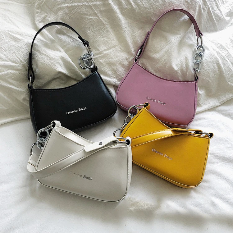 

Osgoodway2 trendy cheap price PU leather women fashion underarm single shoulder bag girls purses handbags, 4 colors
