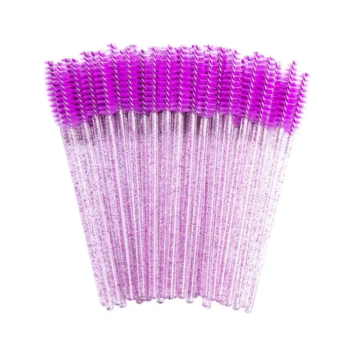 
Crystal Shiny Disposable Mascara Wand Eyelash Eyebrow Brushes Spooly Applicator 
