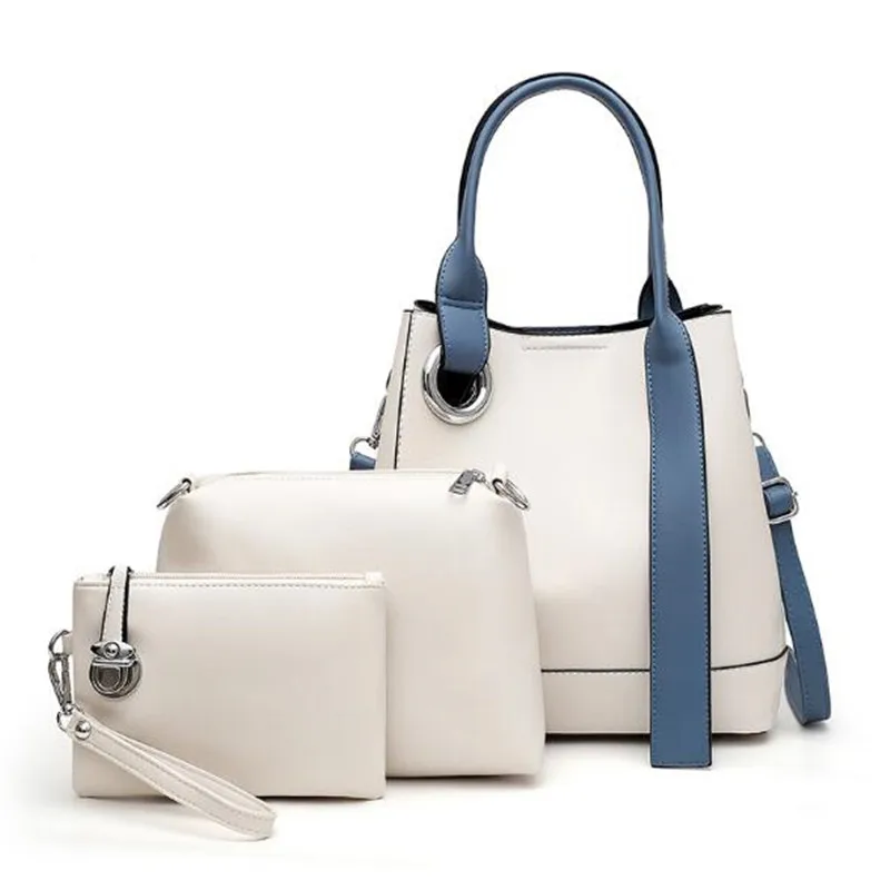 

New product ideas china supplier 3 pieces set ladies handbags, 6 colors in storage and custom color is workable