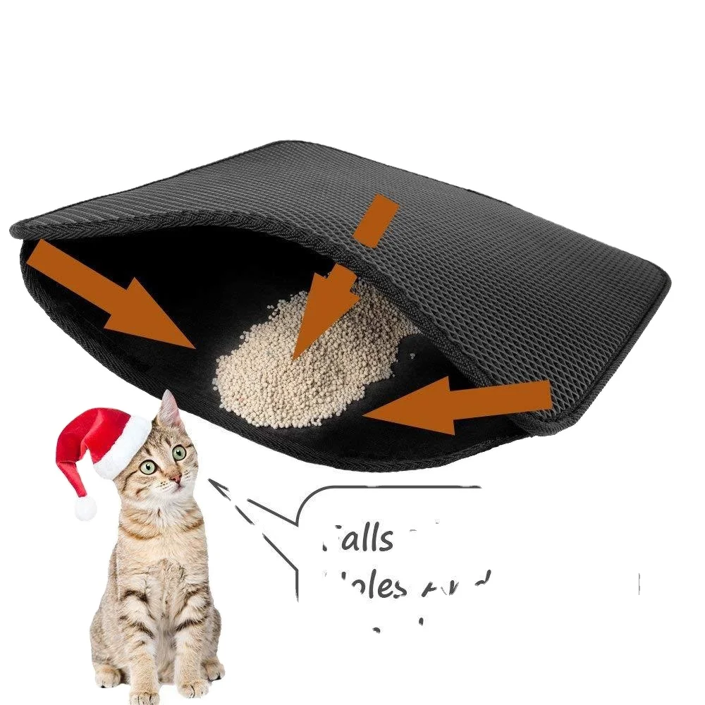 

Pet Cleaning Tool Double Layer Non-slip Cat Feeding Mat Licking Grooming EVA Mat