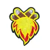 High quality wholesale custom 3D firewood stack pattern for hat clothes decorative embroidery patch