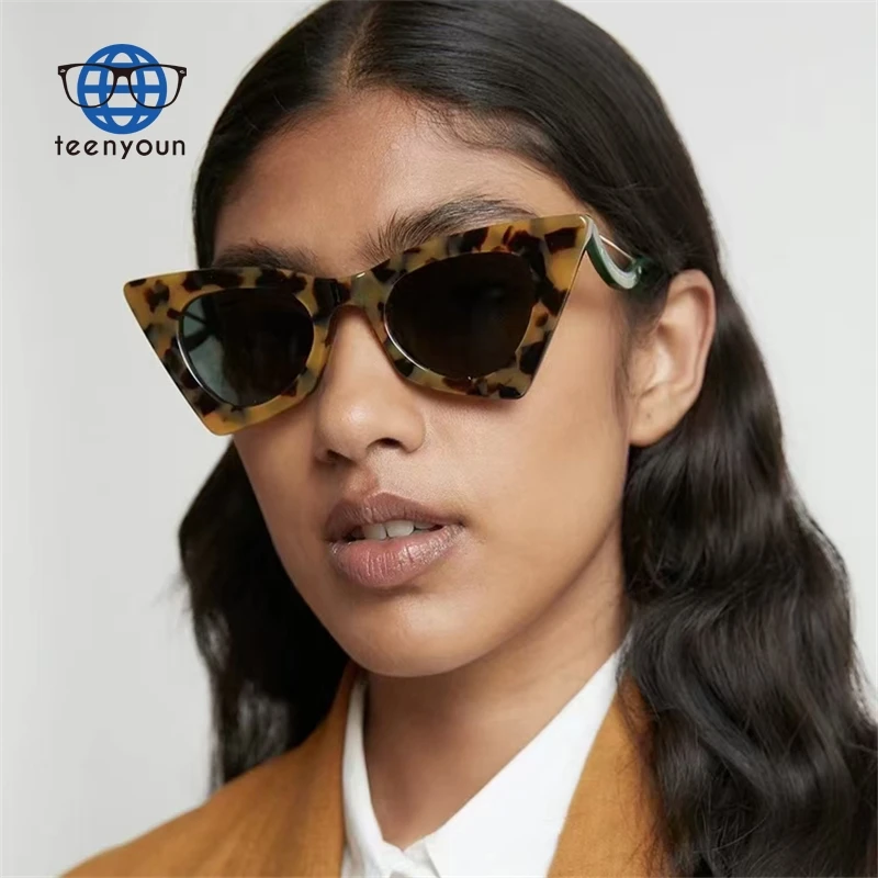 

Teenyoun Shades Sunglasses Women Oversized Custom Design Trendy Brand