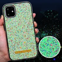 

New designer luminous bling shockproof cell back cover phone case for iPhone