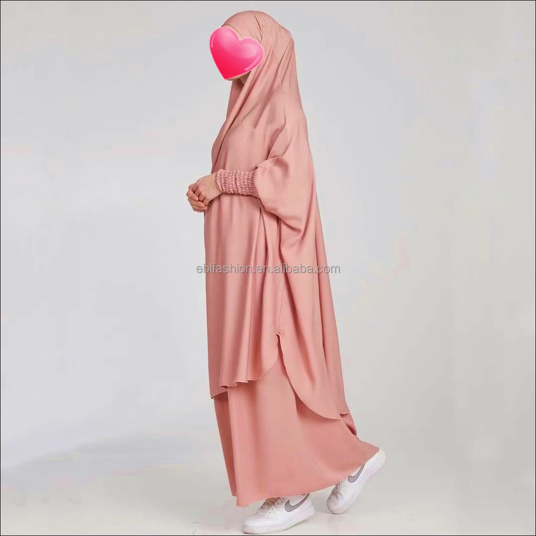 

Yibaoli Manufacturer 2021 latest Well Made prayer clothes for women 2 piece jilbab set dubai jilbab, 8 colors