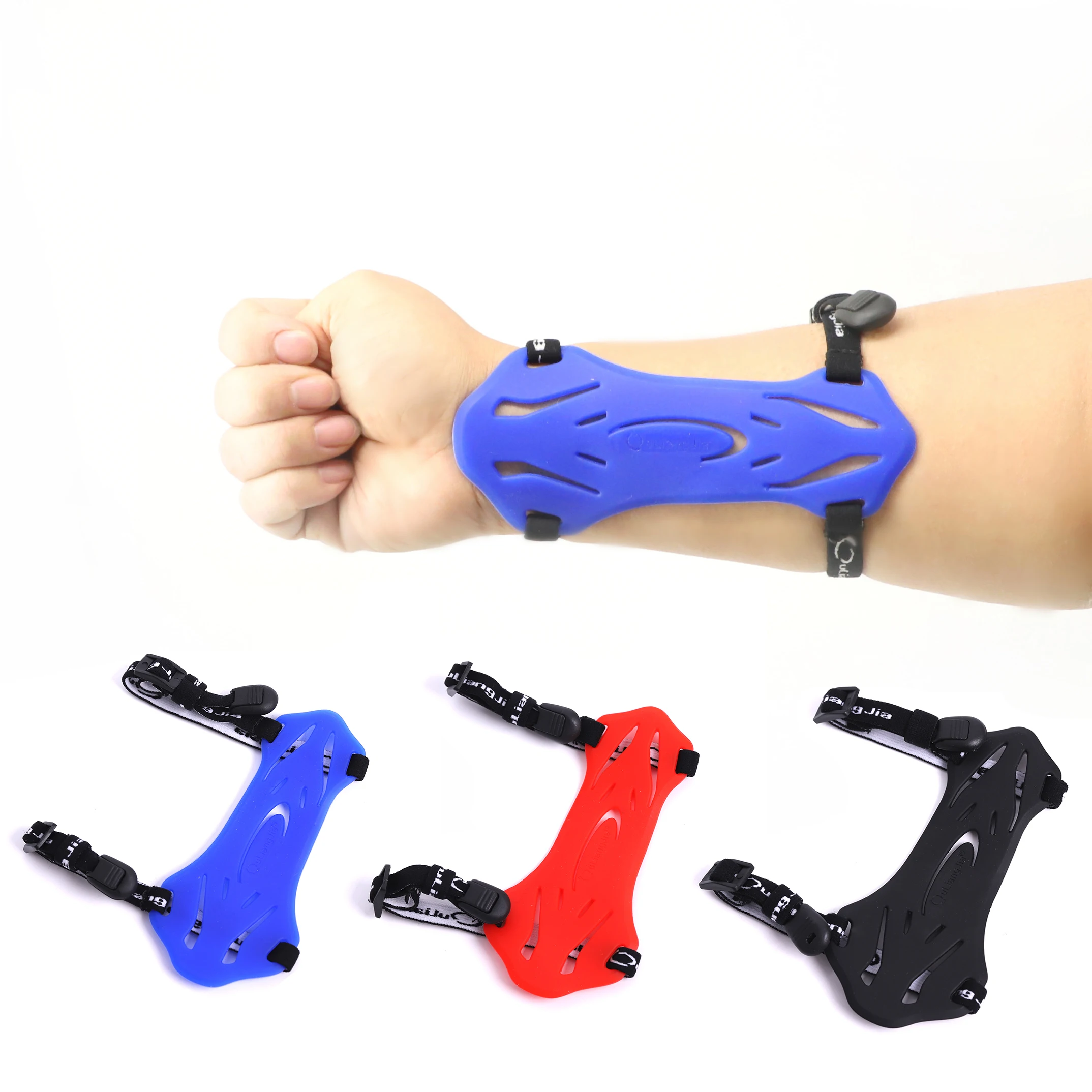 

Black blue red Adjustable Rubber Archery Arm Guard