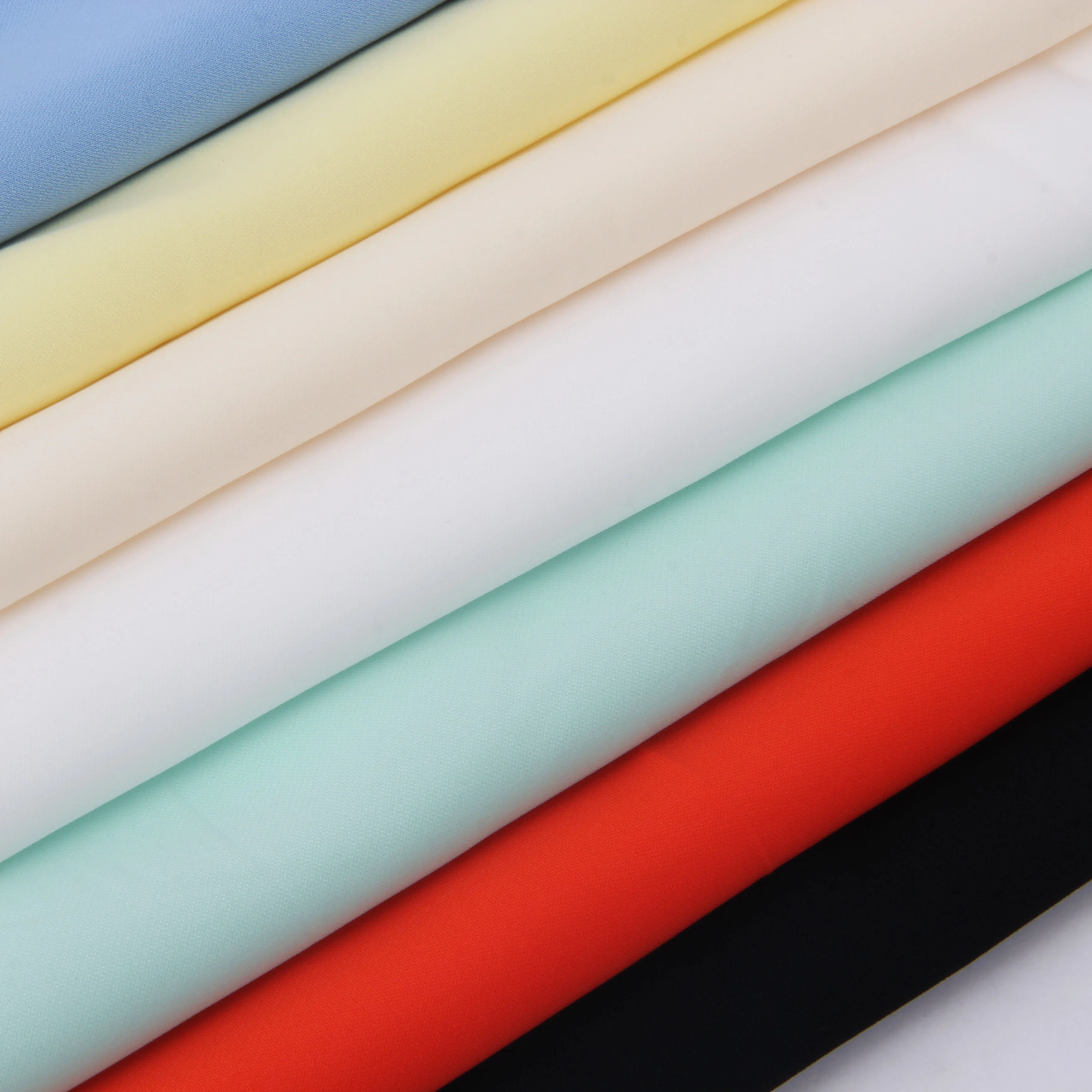 In Stock Chiffon Fabric Solid Polyester Fabric 100 Polyester Imitate Silk Yarndyed Fabric Buy