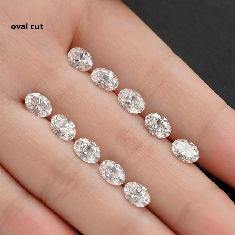 Starsgem 0.1ct 0.2ct Lab Grown Diamond Oval Shape Small Size Lab Diamond on Sale for Wedding Band Ring