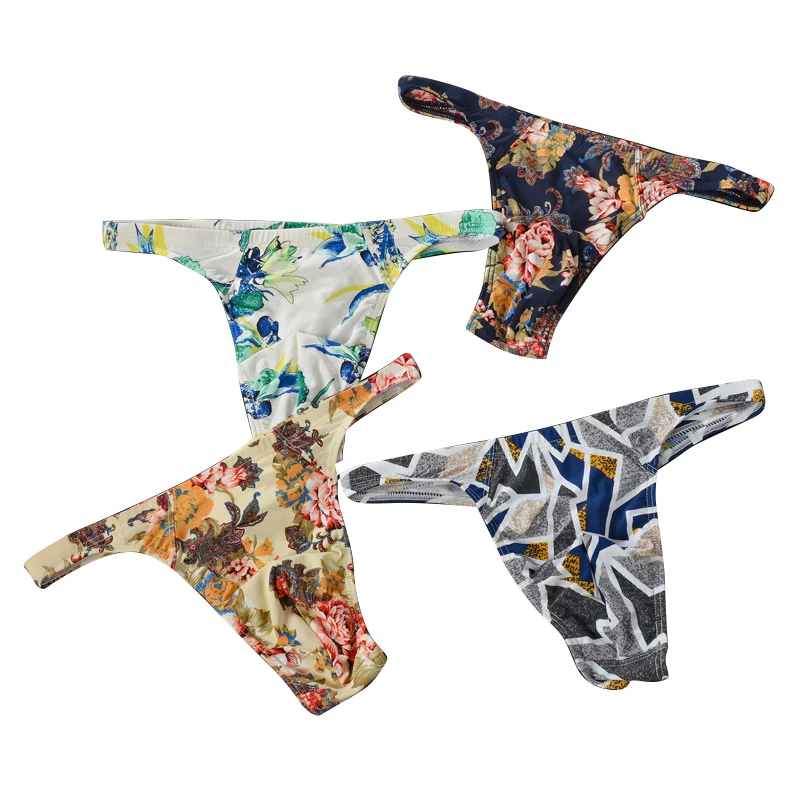 

2021 Wholesale Mens Thong Sexy Underwear Briefs Hot Selling Fashion Printing Design Men Briefs