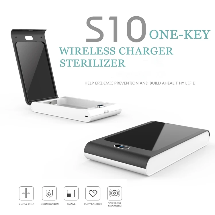 
Portable Wireless Charger Uv Light Disinfection Box Uv Sanitizer Cell Mobile Phone Uv Sterilizer Sanitizer 