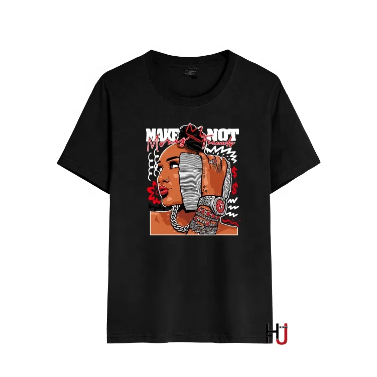 

2021 New Fashion Hot sale Make Money Not Friends Graphic Tshirts For Women Money Call Print Unisex T-Shirt