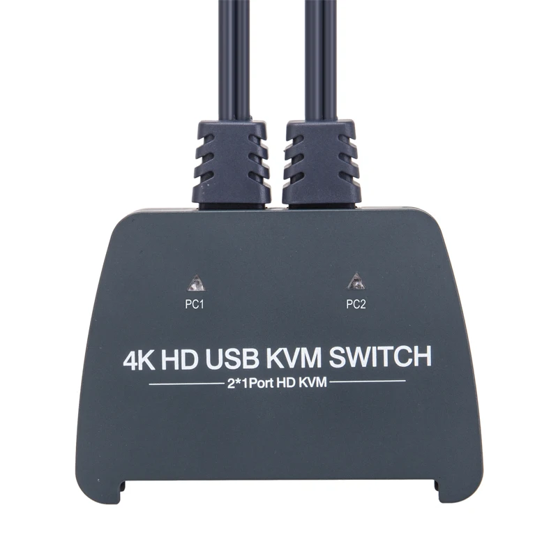 

VCOM New Powerful Function Built-in USB HDMI Cable 4K HDMI KVM 2 Hosts Switching with Switch Button Key