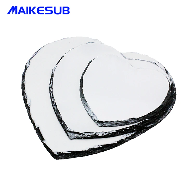 
Best-selling heart shape sublimation blank rock slate photo for family decoration 