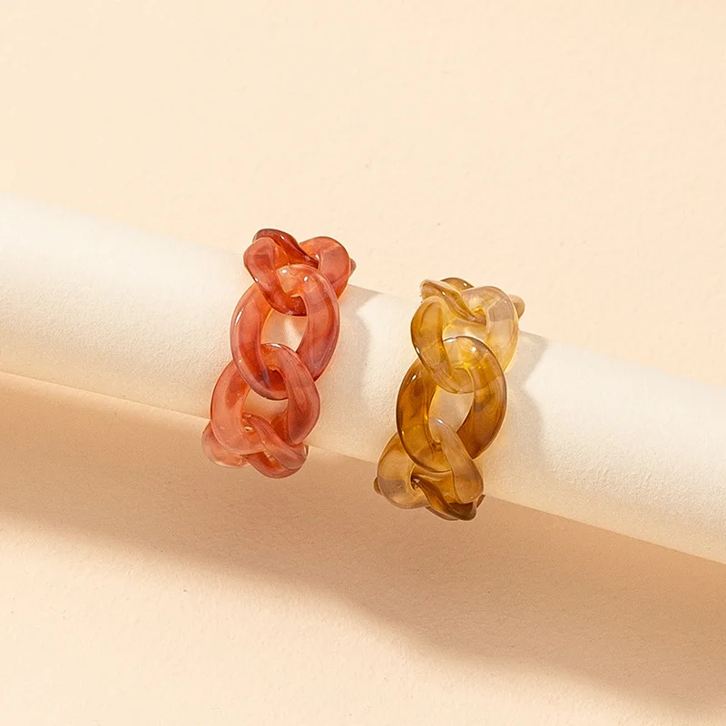 

Ebay Best Selling Tortie Resin Rings Link Chain Clear Acrylic Napkin Rings