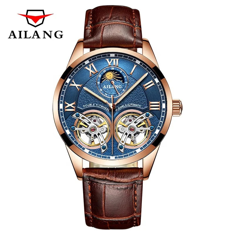 

AILANG Original Design Watch Men's Double Tourbillon Flywheel Automatic Mechanical Watches