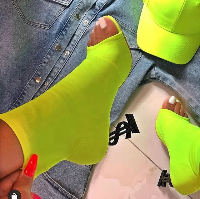 

New Arrival Women Fashion Design Sock Special Heels Sandals Boots