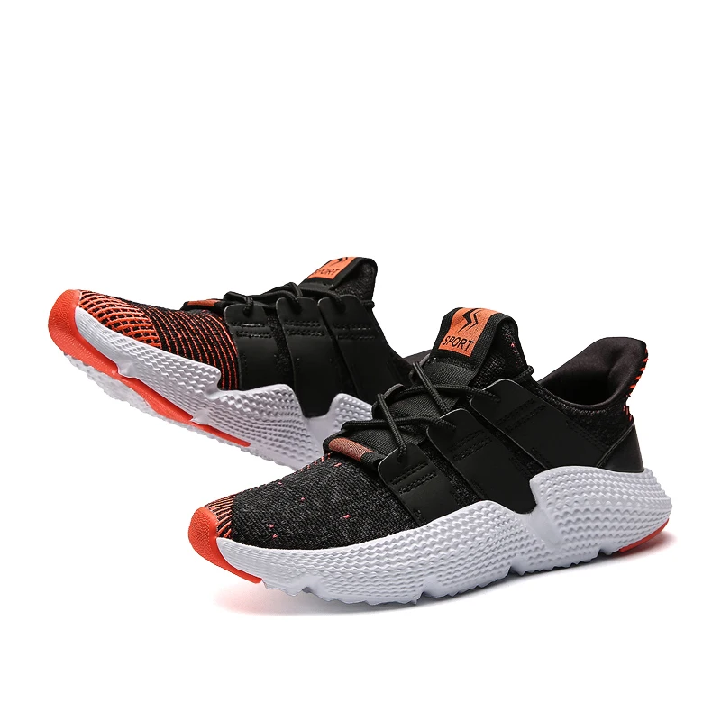 

2020 Wholesale Custom brand ladies black and white men sneaker women running air cushion men sport shoes, Customizable