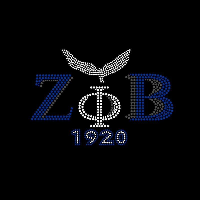 

Greek Letter Cutting Pattern Zeta Phi Beta Rhinestone Transfer for Shirts