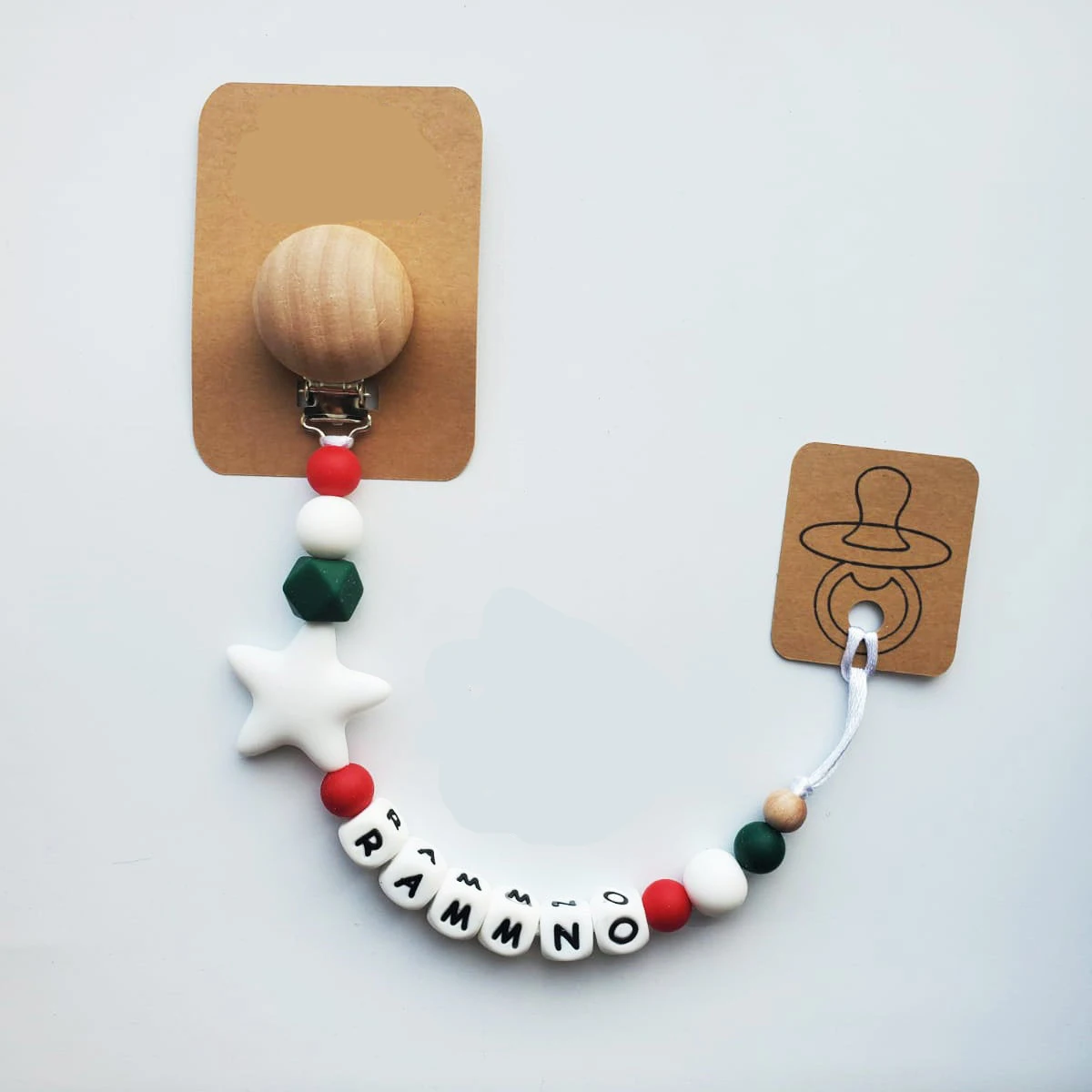 

New Christmas colorful Cute Design Silicone Baby Pacifier Clip, Any paton colour code is avilable