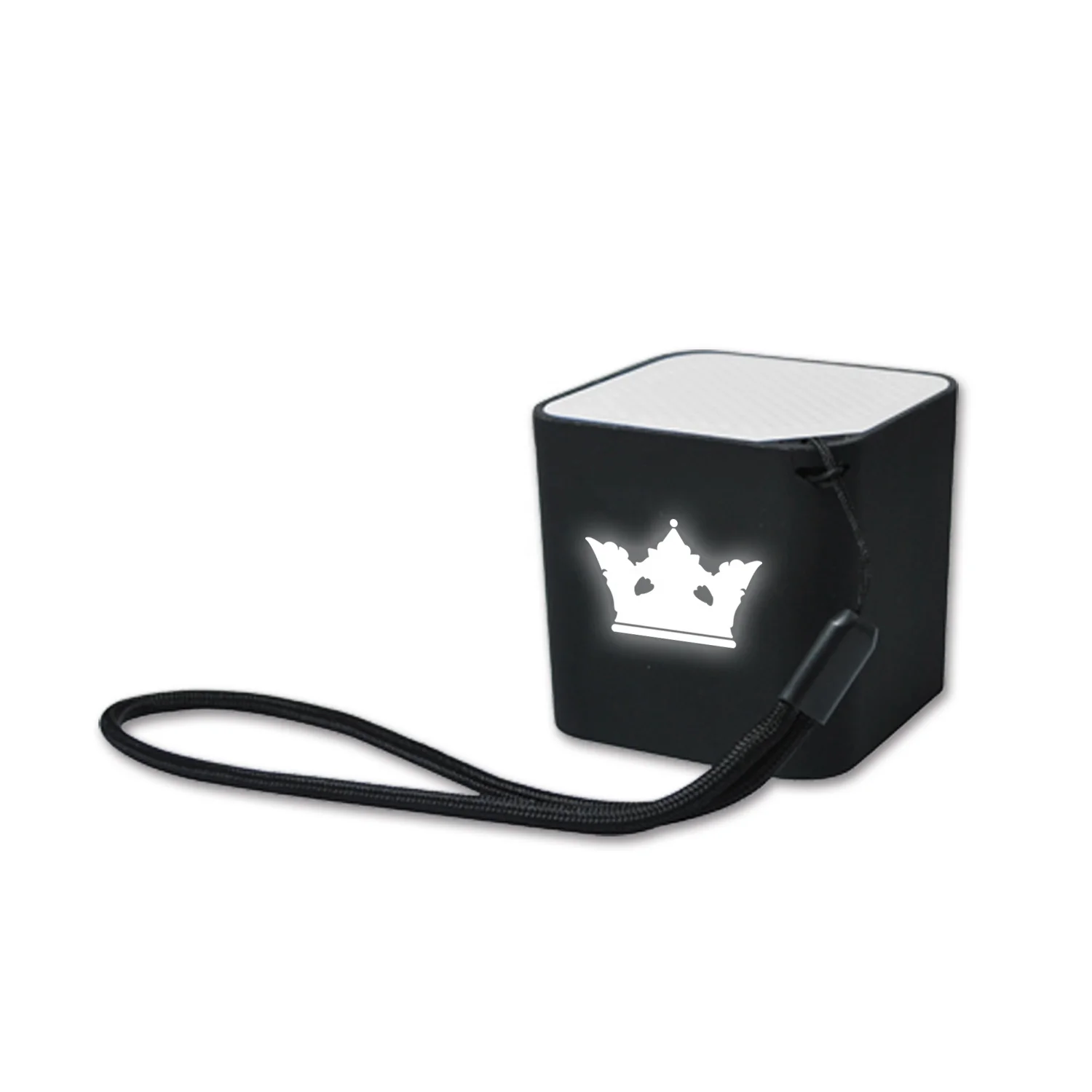 

Square Shape Rubber finish Glow Wireless Speaker Blue tooth with LED light up logo