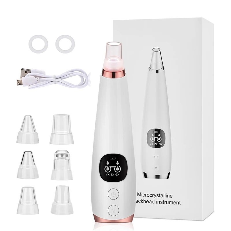 

2020 Luxury Multifunctional Pimple Popper Instrument Tool Kit Cheap Face Deep Nose Vacuum Extractor Cleaner Blackhead Remover
