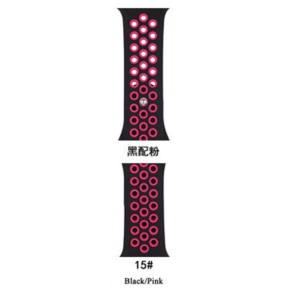 

ShanHai for Apple Watch Band 38mm 42mm,Silicone Sport Band Replacement Wrist Strap for iWatch Apple Watch Series 5/4/3 S/M M/L, Multi-color optional or customized