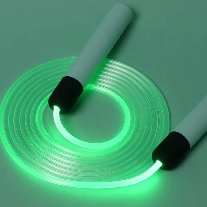 

led light jump rope for adult adjustable kids sport fitness toy glowing heavy skipping rope for workout, Customized color