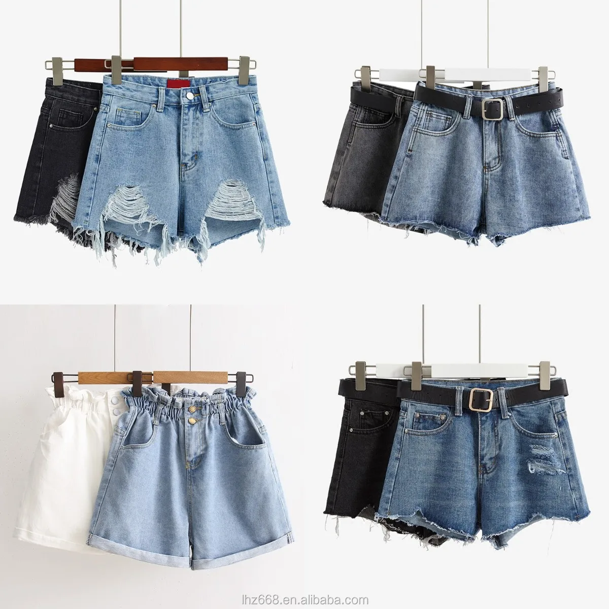

2021 New fashion products hot tight sexy stretch high-waisted jeans shorts for young women wholesale Girls cowboy pants