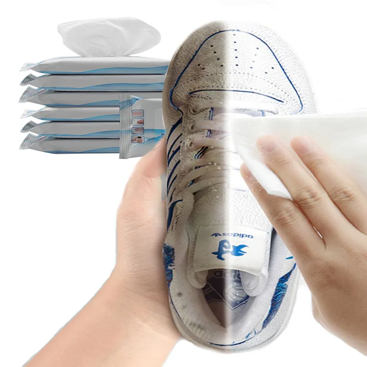 
custom printing disposable shoes cleaning wet wipes for shoes 