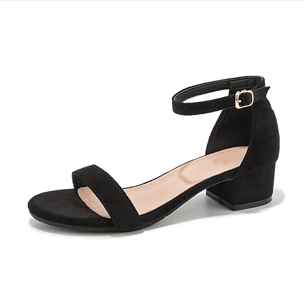 

Superstarer 2021 spring summer cheapest product simple solid fashionable buckle strap women low heel shoes