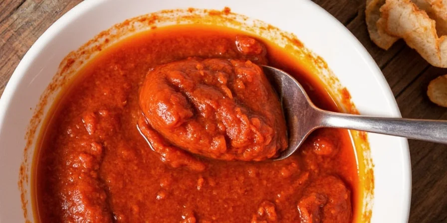 Jars of chili paste stored in fridge