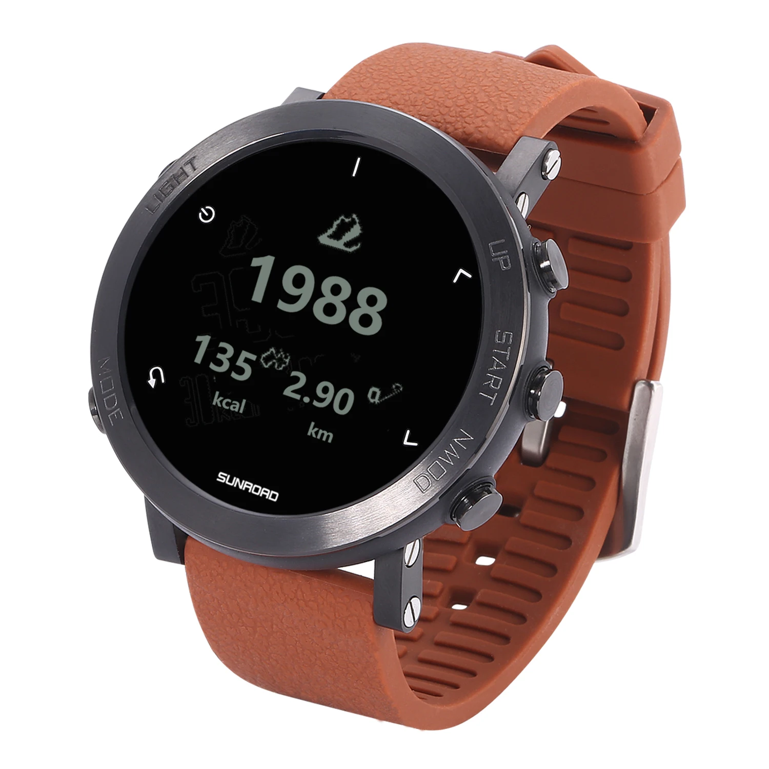 

Real time monitoring of running Watch Men's sports watch Brown sport smart watch ip67 waterproof