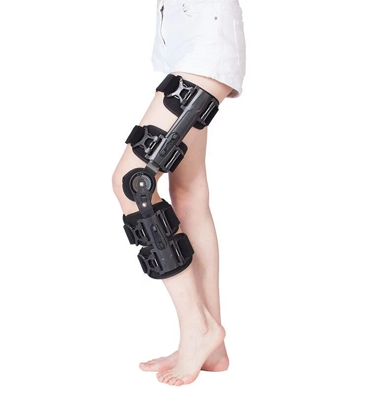 

OA Knee Brace Hinged for Arthritis Ligament Medial Knee Support Osteoarthritis Knee Joint Pain Sports Unloading Universal for Le, Black